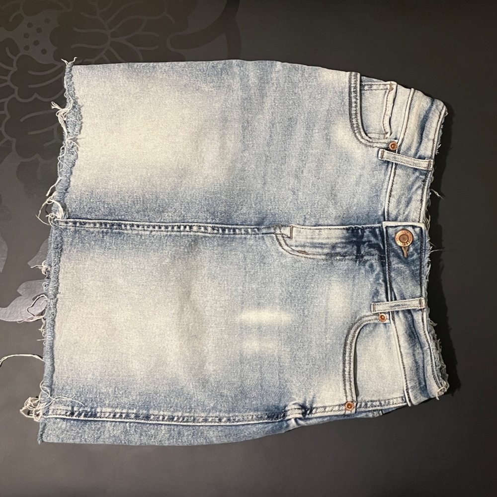 Jean mini skirt